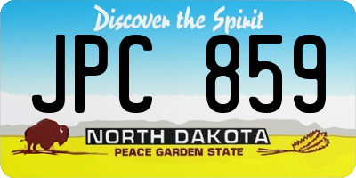 ND license plate JPC859