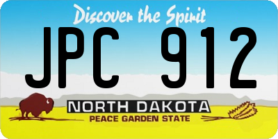 ND license plate JPC912