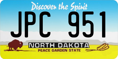 ND license plate JPC951