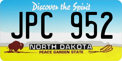 ND license plate JPC952