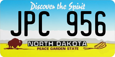 ND license plate JPC956