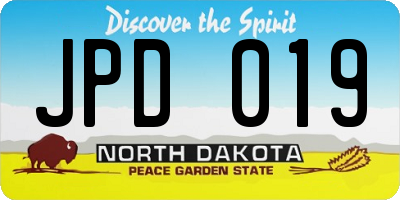 ND license plate JPD019