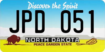 ND license plate JPD051