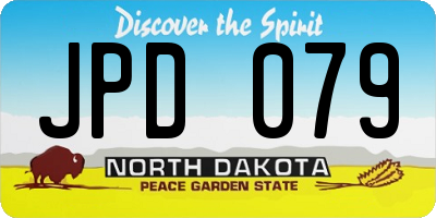 ND license plate JPD079