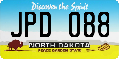 ND license plate JPD088