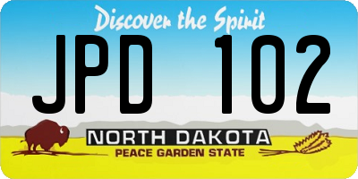 ND license plate JPD102