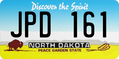 ND license plate JPD161