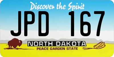 ND license plate JPD167