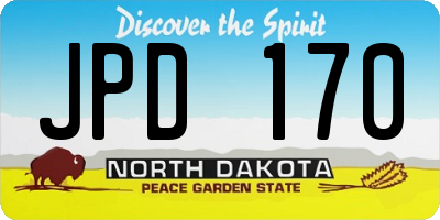 ND license plate JPD170