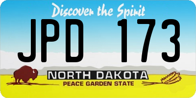 ND license plate JPD173
