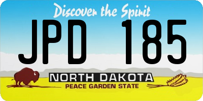 ND license plate JPD185