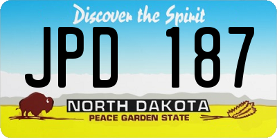 ND license plate JPD187