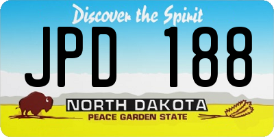 ND license plate JPD188