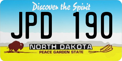 ND license plate JPD190