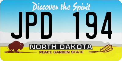 ND license plate JPD194