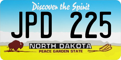 ND license plate JPD225