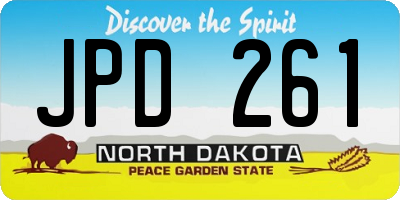 ND license plate JPD261