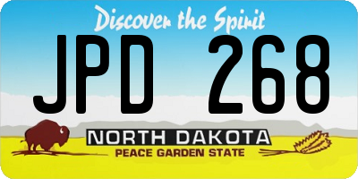 ND license plate JPD268