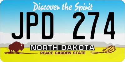ND license plate JPD274
