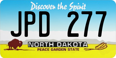 ND license plate JPD277