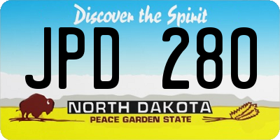 ND license plate JPD280