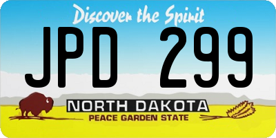 ND license plate JPD299
