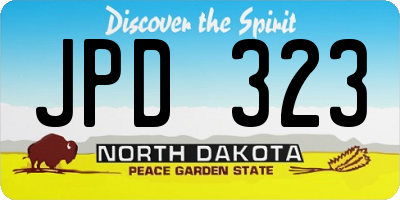 ND license plate JPD323