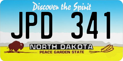 ND license plate JPD341