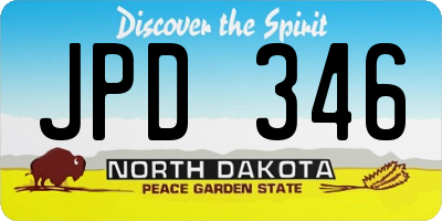 ND license plate JPD346