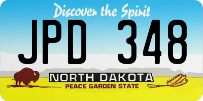 ND license plate JPD348