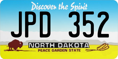 ND license plate JPD352