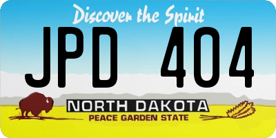 ND license plate JPD404