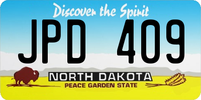 ND license plate JPD409