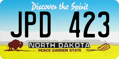 ND license plate JPD423