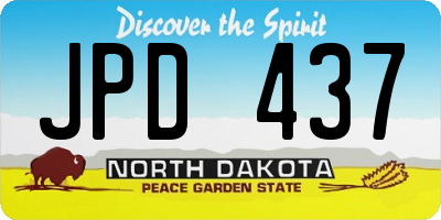 ND license plate JPD437
