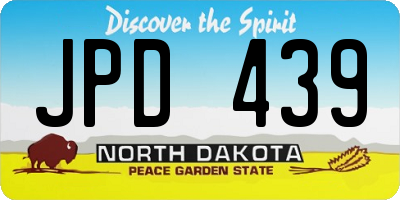 ND license plate JPD439