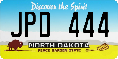 ND license plate JPD444