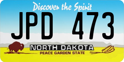 ND license plate JPD473