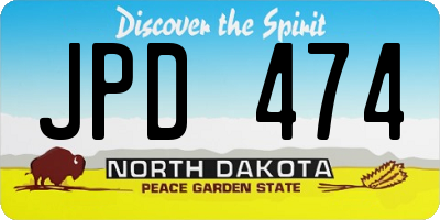 ND license plate JPD474