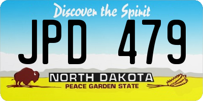 ND license plate JPD479