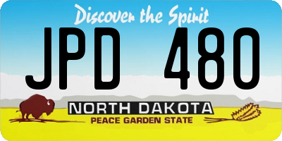 ND license plate JPD480