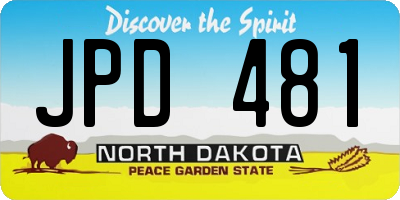 ND license plate JPD481