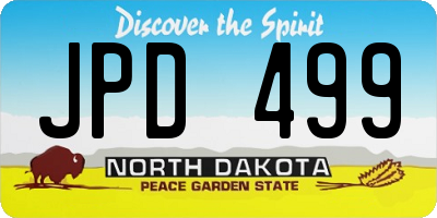 ND license plate JPD499
