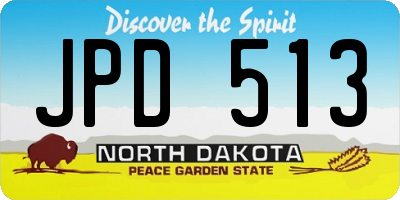 ND license plate JPD513
