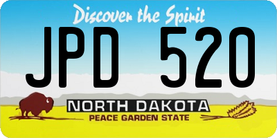 ND license plate JPD520
