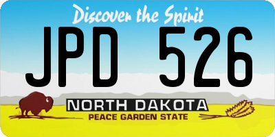 ND license plate JPD526