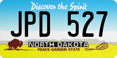 ND license plate JPD527