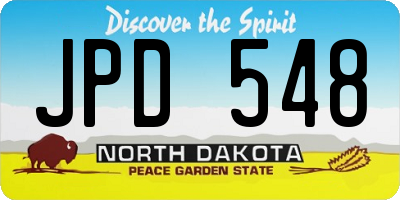 ND license plate JPD548