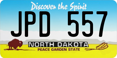 ND license plate JPD557
