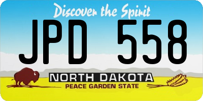 ND license plate JPD558